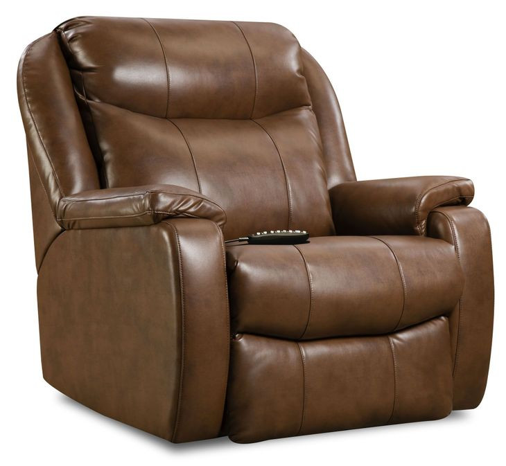 Hercules Amber Leather SoCozi Massage Big Man's Power Headrest Recliner