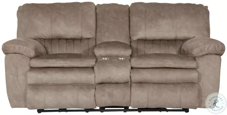 Reyes Portabella Lay Flat Power Reclining Console 82" Loveseat