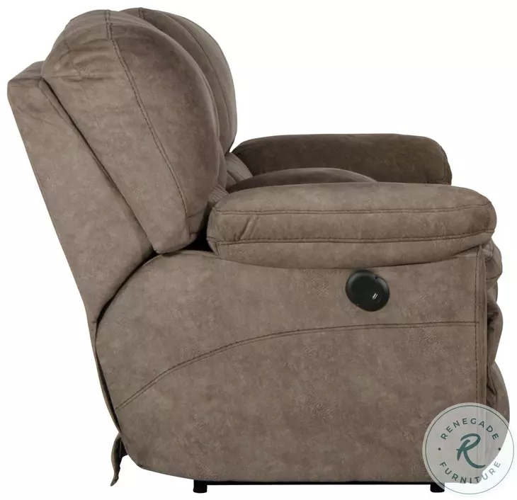 470.【本体２本】プレディアスパ・エ・メール モイスチュアライザーII Reyes Portabella Lay Flat Power Reclining Console Loveseat From