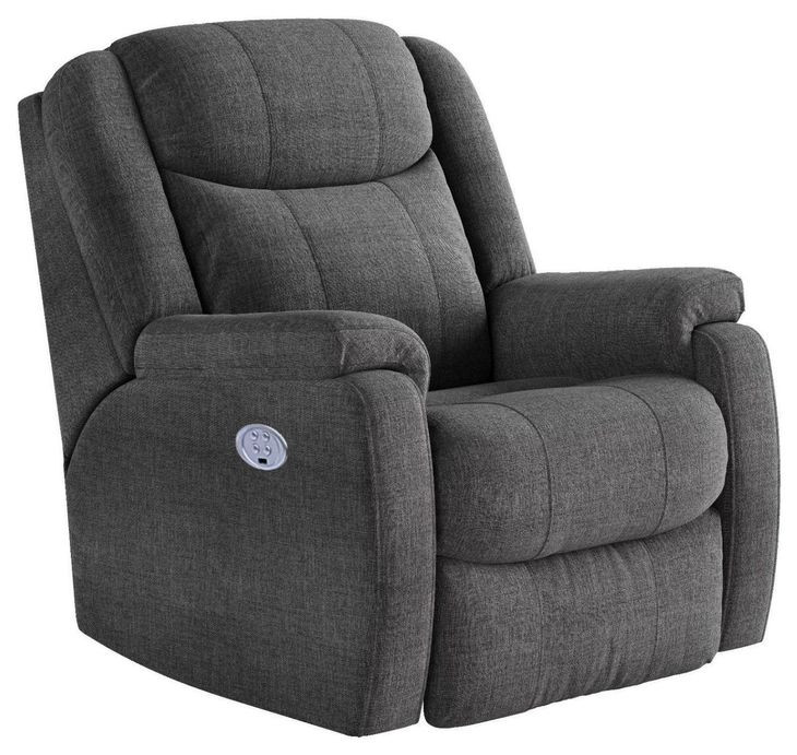 Hercules Bahari Smoke Power Recliner with USB Charging