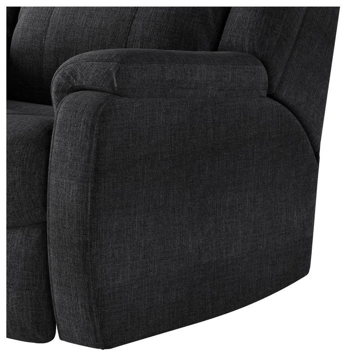 Hercules Bahari Charcoal Power Recliner with USB Charging