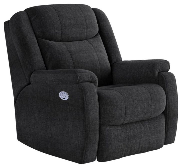 Hercules Bahari Charcoal Power Recliner with USB Charging