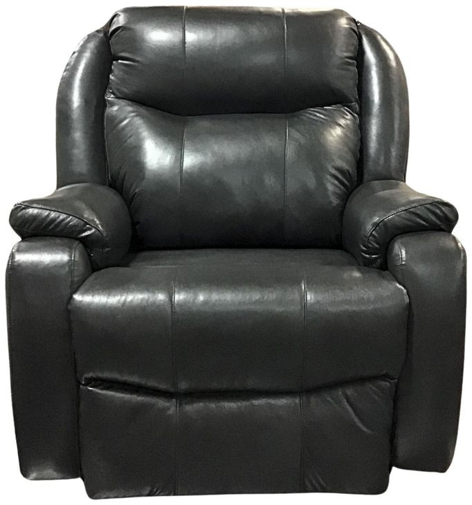 Hercules Black Leather Power Recliner with USB Charging
