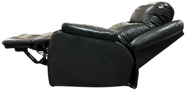 Hercules Black Leather Power Recliner with USB Charging