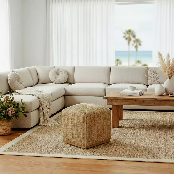 Como Natural Accent Stool