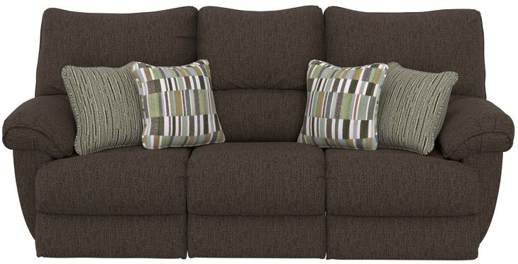 Lenny Chocolate 90" Power Lay Flat Reclining Sofa