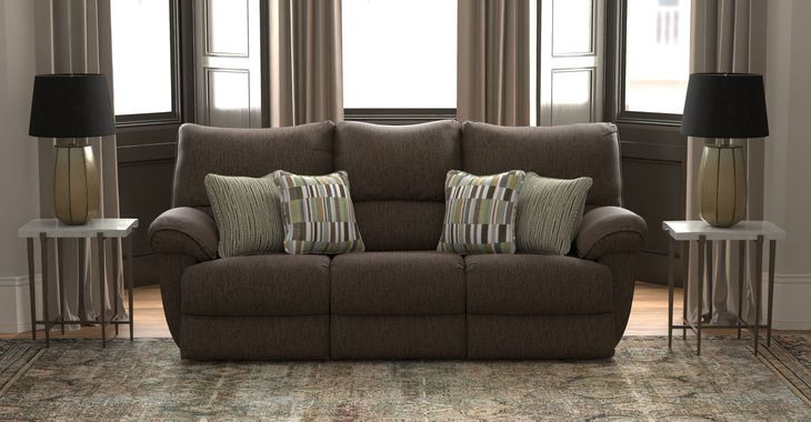 Lenny Chocolate 90" Power Lay Flat Reclining Sofa