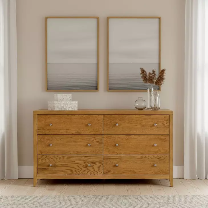 Dana Natural 6 Drawer Dresser