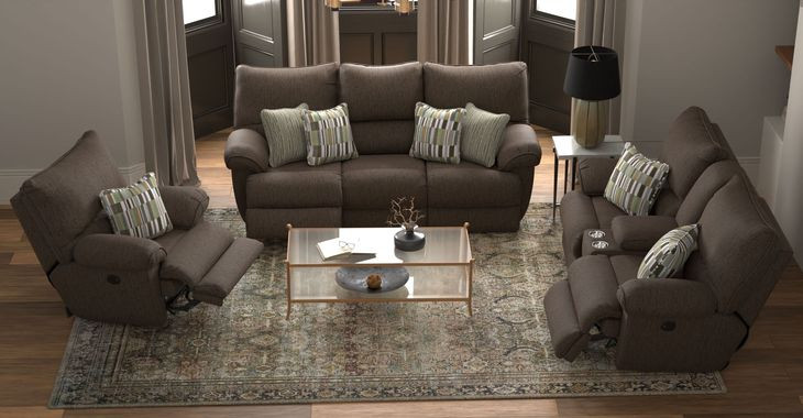 Lenny Chocolate 90" Power Lay Flat Reclining Sofa