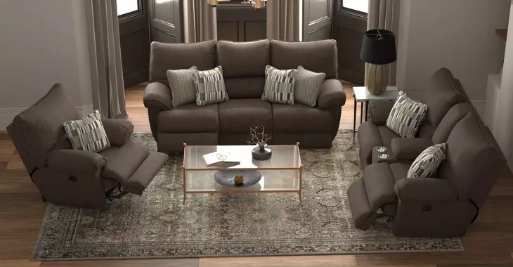 02: 　Lay Flat Lenny Chocolate Power Lay Flat Recliner From Catnapper Furniture