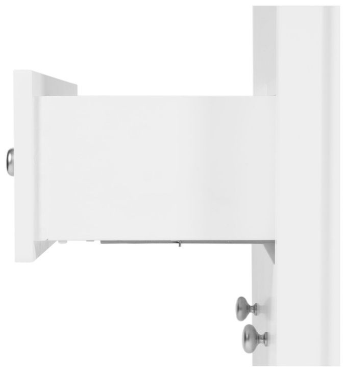 Dana Smooth White 2 Drawers Nightstand