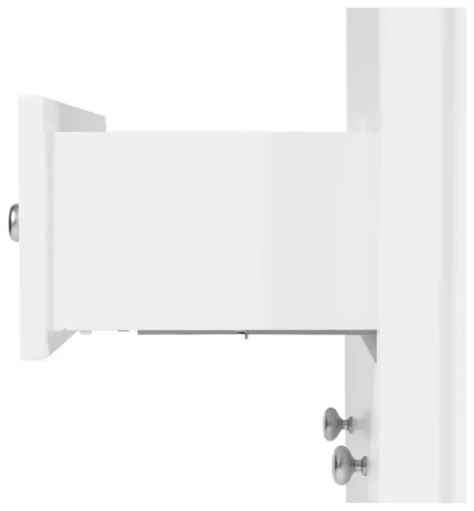 Dana Smooth White 2 Drawers Nightstand