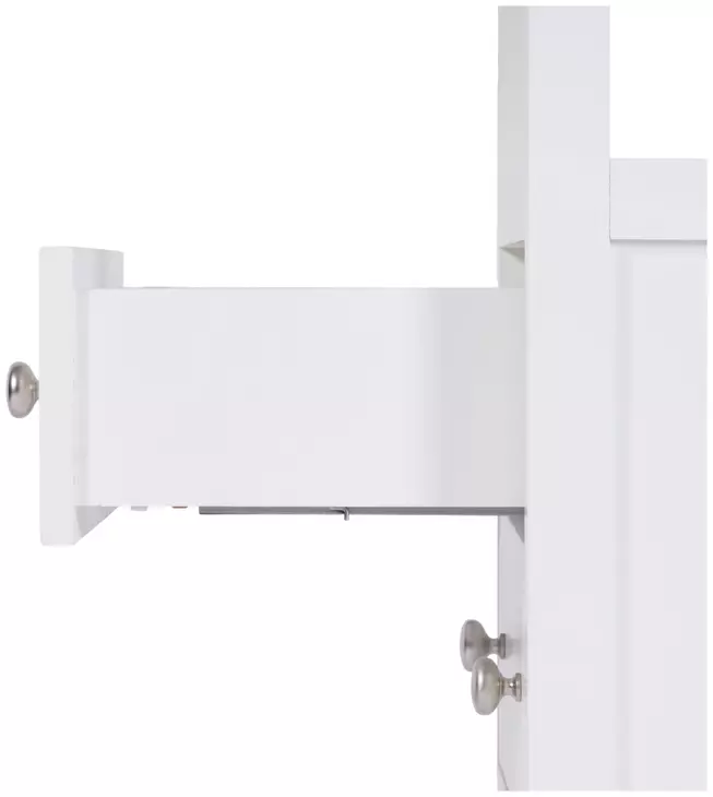 Dana Smooth White 2 Drawers Nightstand with Top Shelf
