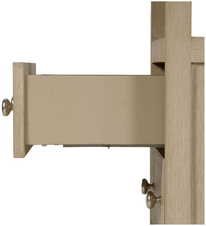 Dana Antique Taupe 2 Drawers Nightstand with Top Shelf