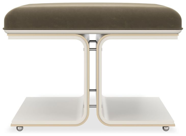 Balance Beam Pewter Upholstered Bed Bench