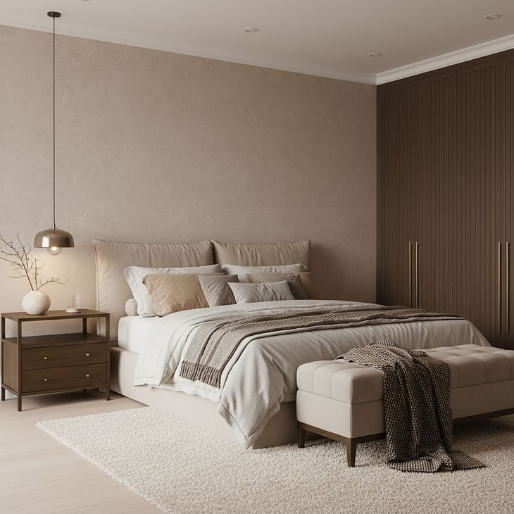 Mendel Walnut 2 Drawers Nightstand