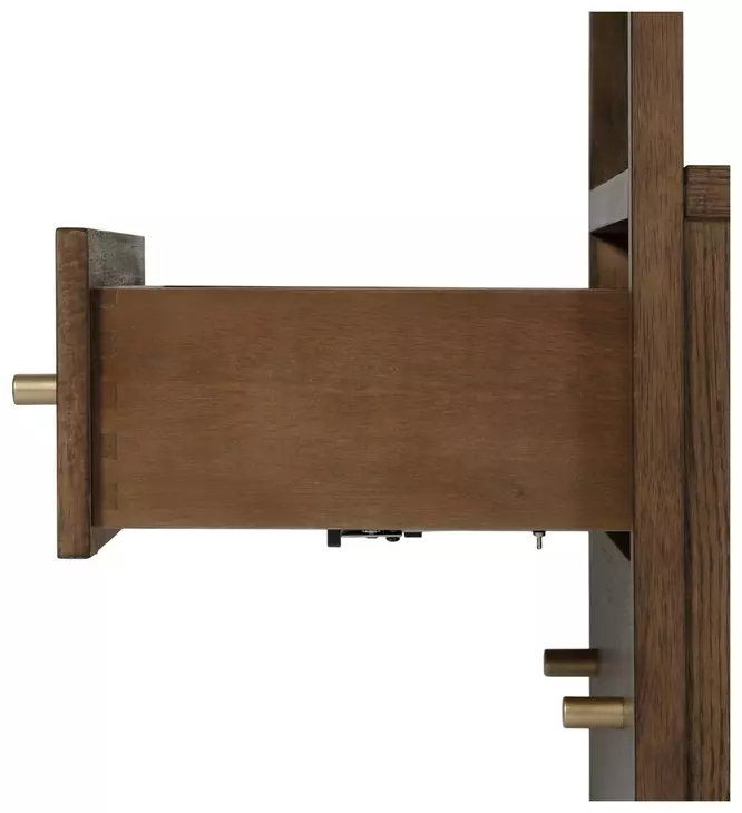 Mendel Walnut 2 Drawer Open Nightstand