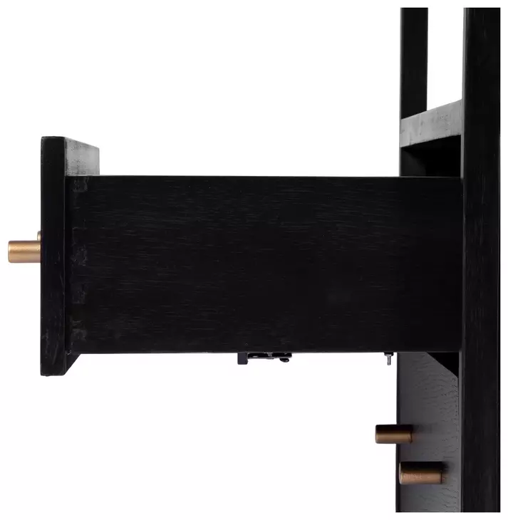 Mendel Black 2 Drawer Open Nightstand