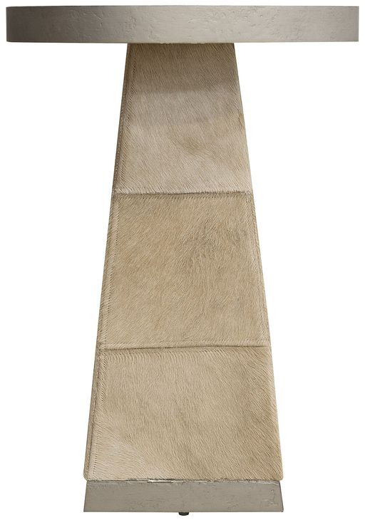 Horizon Brown Round Travertine Top Spot Table