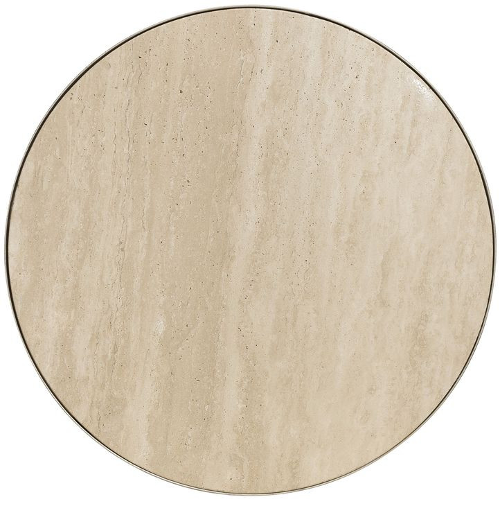 Horizon Brown Round Travertine Top Spot Table