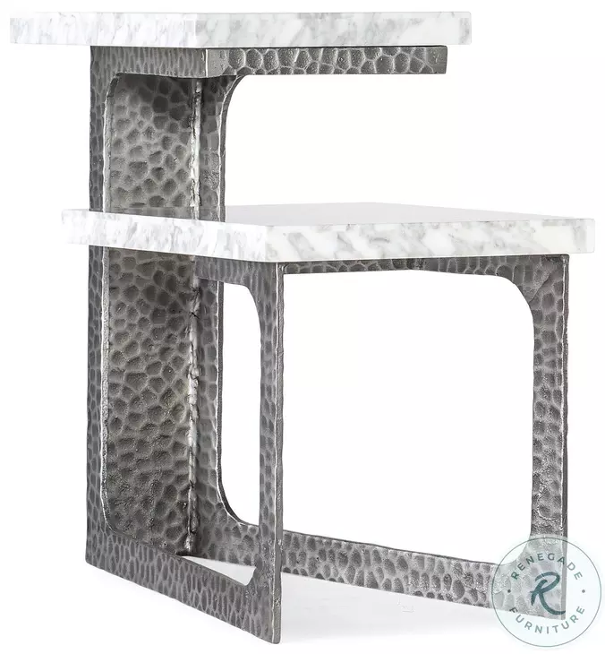 Georgie Silver Two Tiered End Table