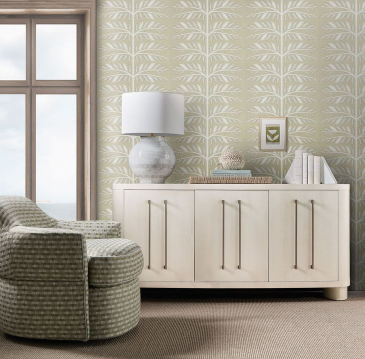 Melange White 3 Door Credenza