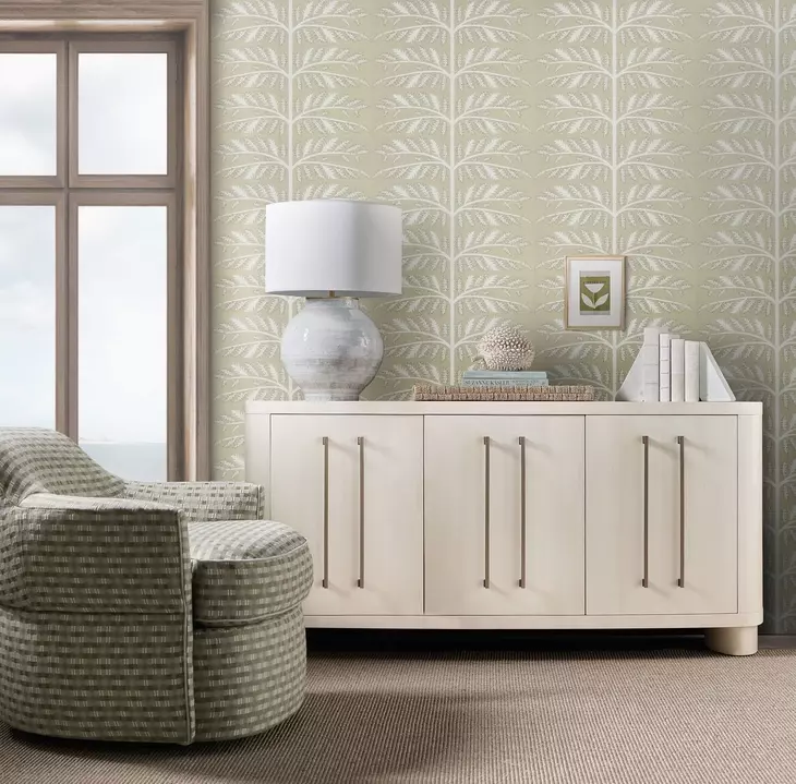 Melange White 3 Door Credenza