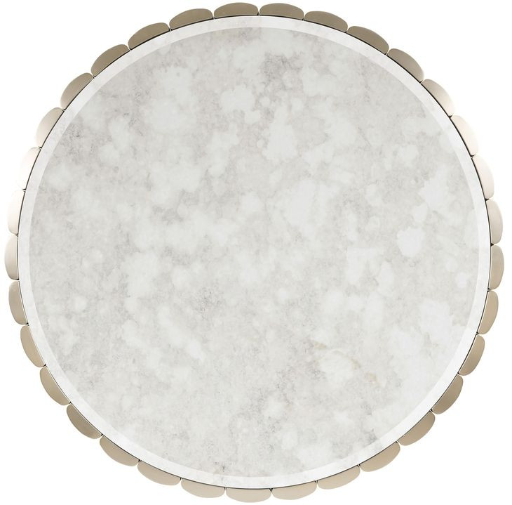Horizon Gold and Gray Round Mirror Top Cocktail Table