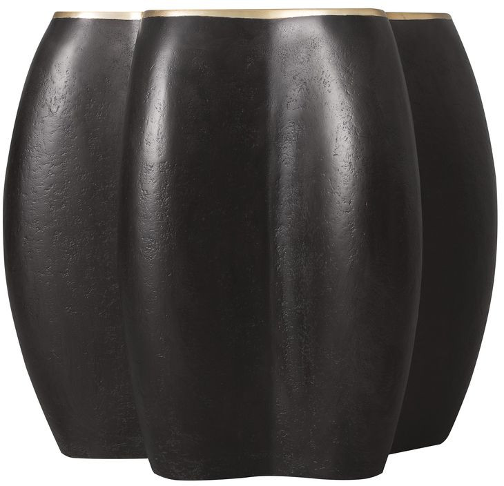 Melange Black and Gold Free Form End Table