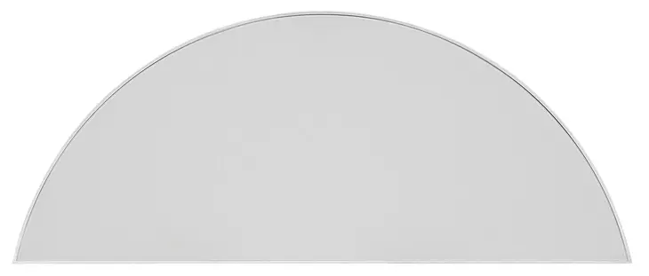 Melange White 44" Glass Top Demilune Console