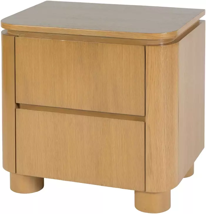 Genoa Light Oak 2 Drawers Nightstand