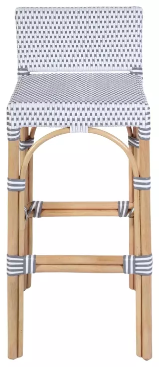Serienna White and Gray Bar Stool