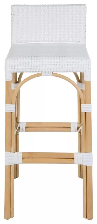 Serienna Smooth White Bar Stool