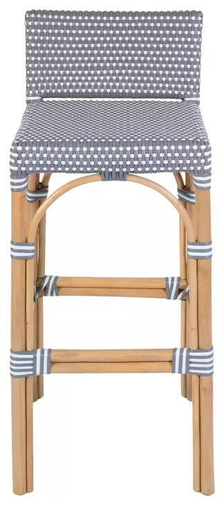 Serienna Gray and White Bar Stool