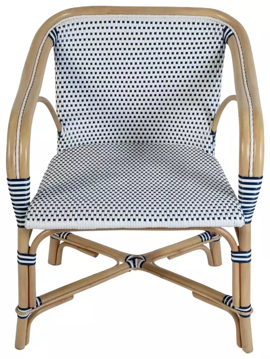 Portofino White and Navy Arm Chair