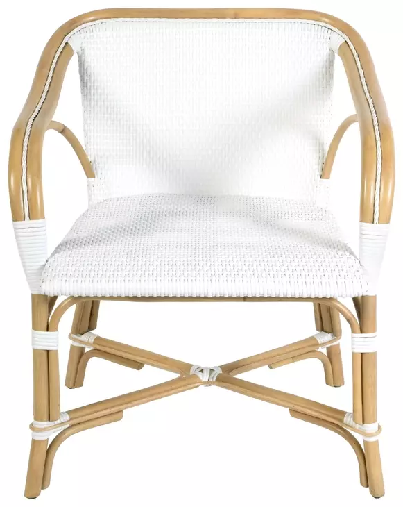 Portofino Smooth White Arm Chair