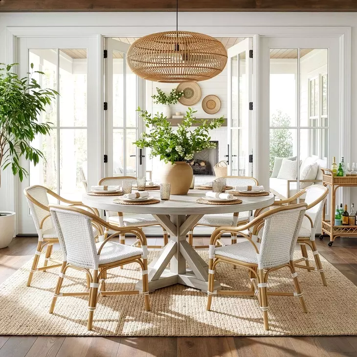 Portofino Smooth White Arm Chair