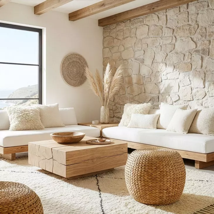 Portofino Natural Accent Stool