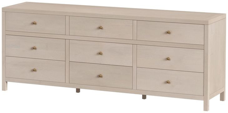 Nora Antique Taupe 9 Drawers Dresser