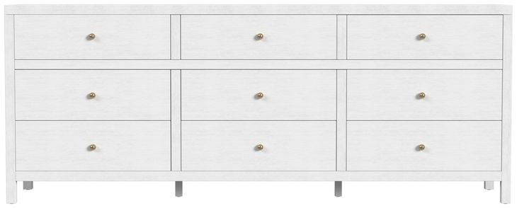 Nora White 9 Drawers Dresser
