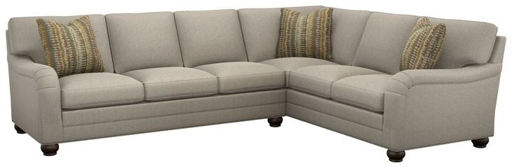 Bristol Gray 2 Piece Modular Sectional with Pillows
