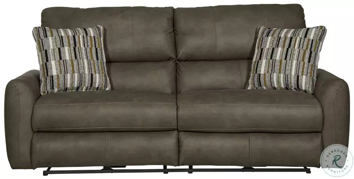 Dorian Pebble Power Reclining 86" Sofa