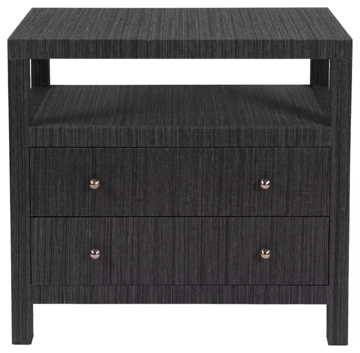 Nora Charcoal 2 Drawer Open Nightstand