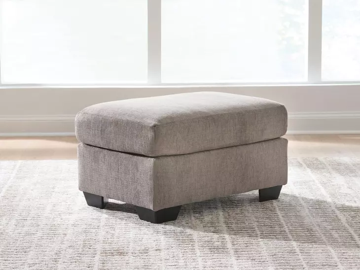 Loreo Beige Upholstered Rectangular Ottoman
