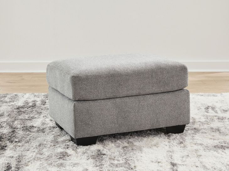 Loreo Gray Upholstered Rectangular Ottoman