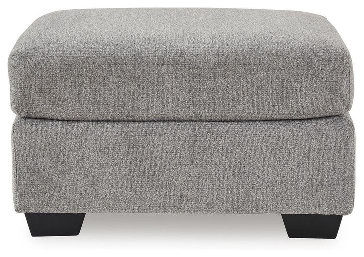 Loreo Gray Upholstered Rectangular Ottoman