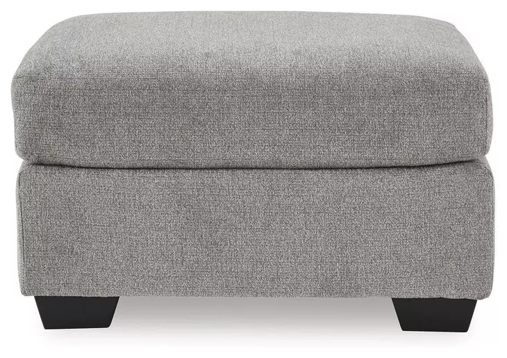 Loreo Gray Upholstered Rectangular Ottoman