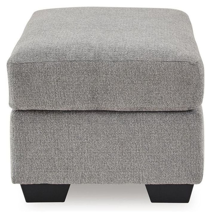 Loreo Gray Upholstered Rectangular Ottoman