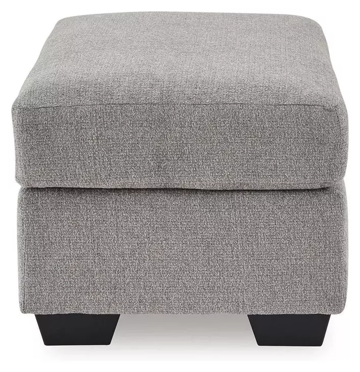 Loreo Gray Upholstered Rectangular Ottoman