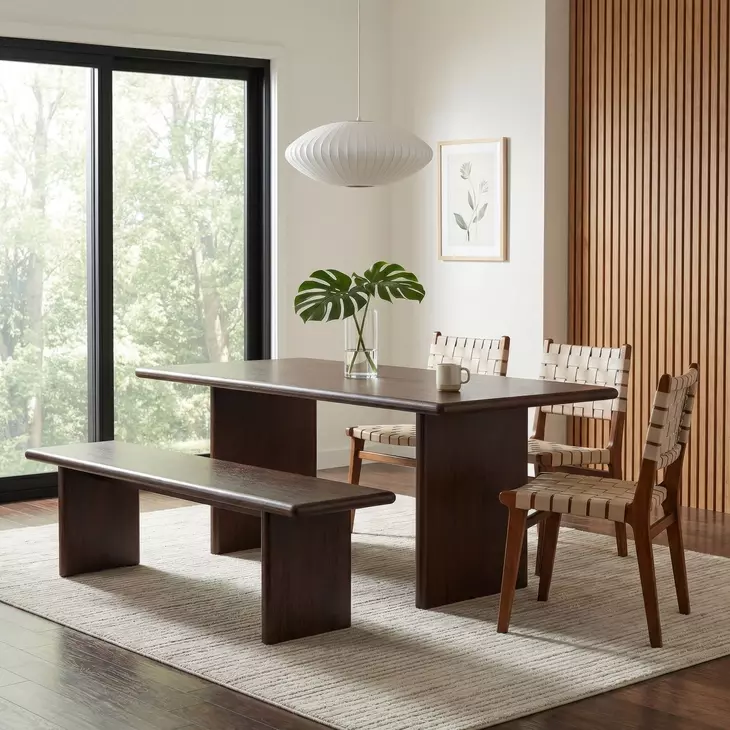 Halmstad Brown Dining Bench